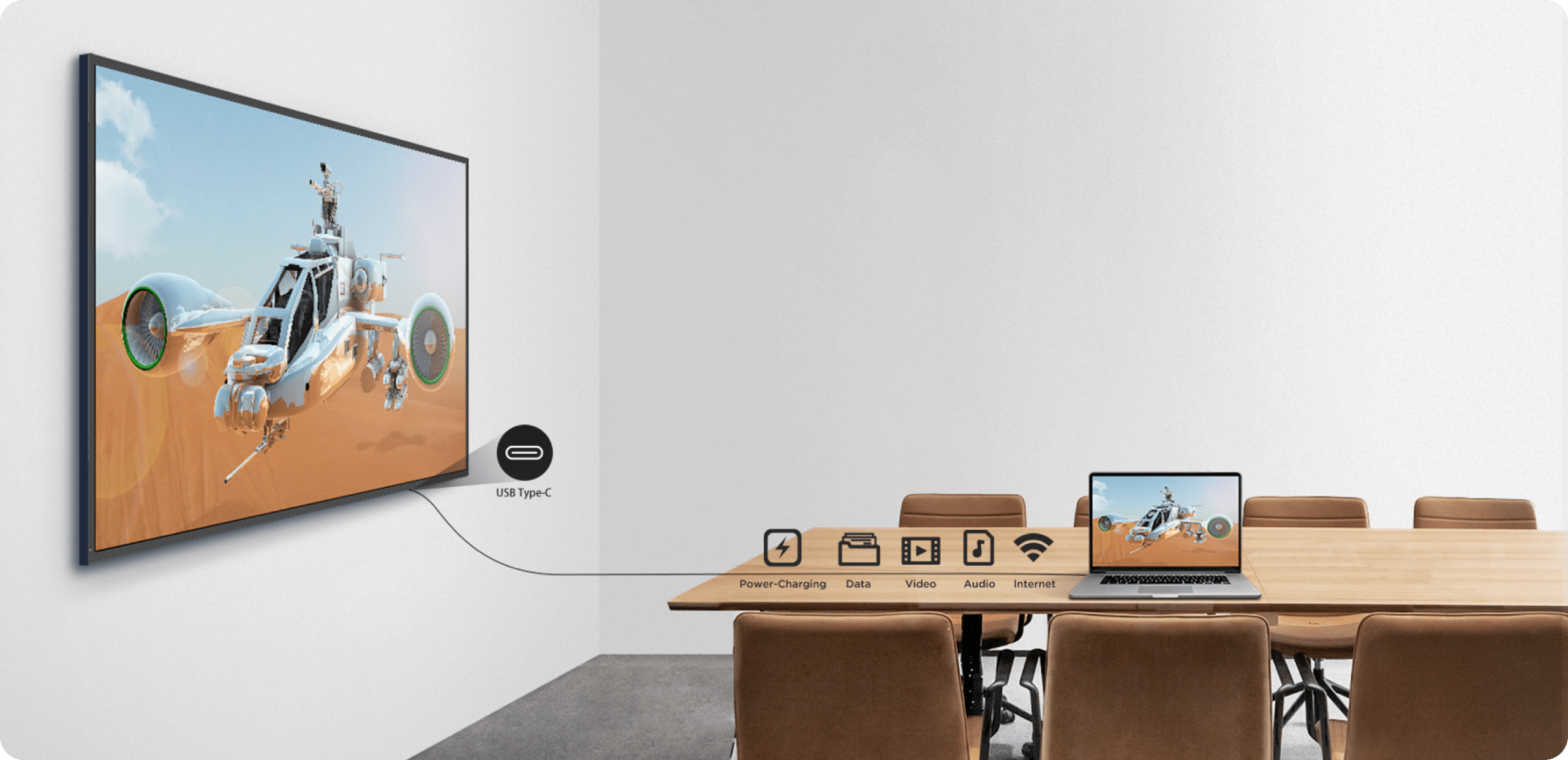 MAXHUB ND75CMA-T USB Type-C 65W charging