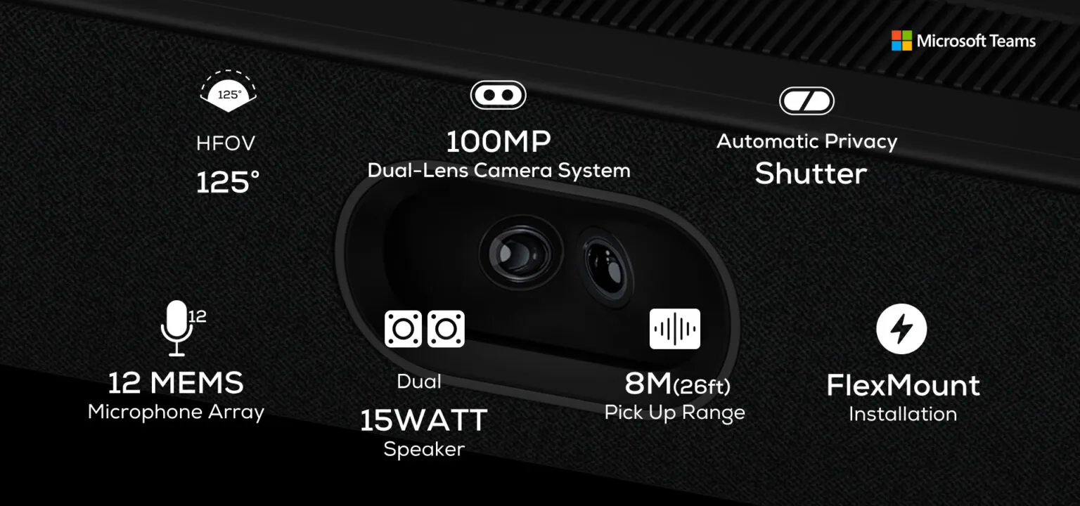 MAXHUB XBAR U50 - 4K Dual-lens Video Conferencing Bar